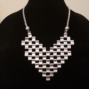Hot topic large heart Statement necklace